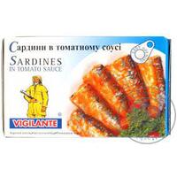 Vigilante Sardines In Tomato Sauce 120g