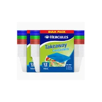 HERCULES TAKE AWAY CONTAINERS 12 PACK