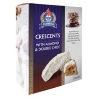 Olympian Gluten Free Crescents Almond & Double Chcocolate 250g