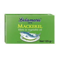 Delamaris Mackerel Fillets In Vegetable Oil 125g