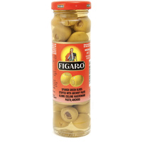 Figaro Spanish Green Olives With Anchovy 142g