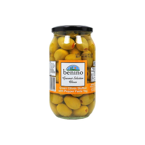 Benino Green Stuffed Olives 1kg