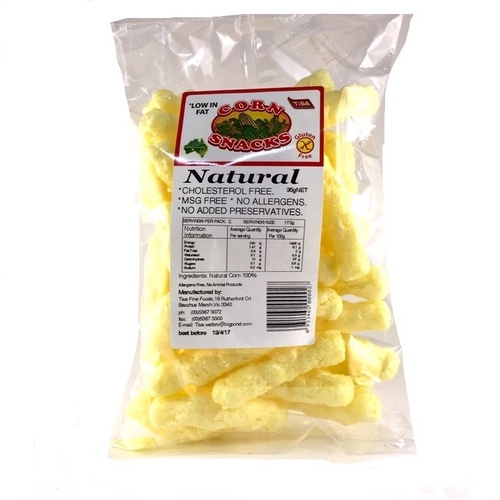 Tisa Corn Snacks Natural 35g