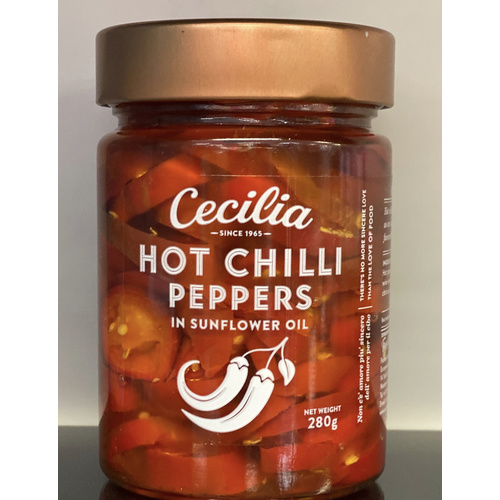 Cecilia Hot Chilli Peppers 280g